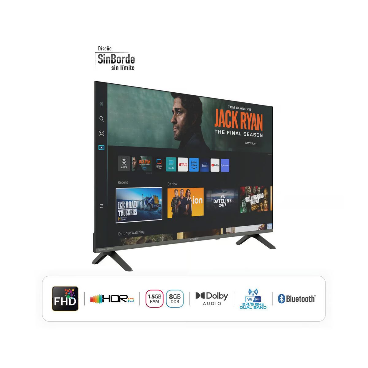HYUNDAI - TELEVISOR HYUNDAI 43 HYLED4324TM FHD 4K Smart Tv