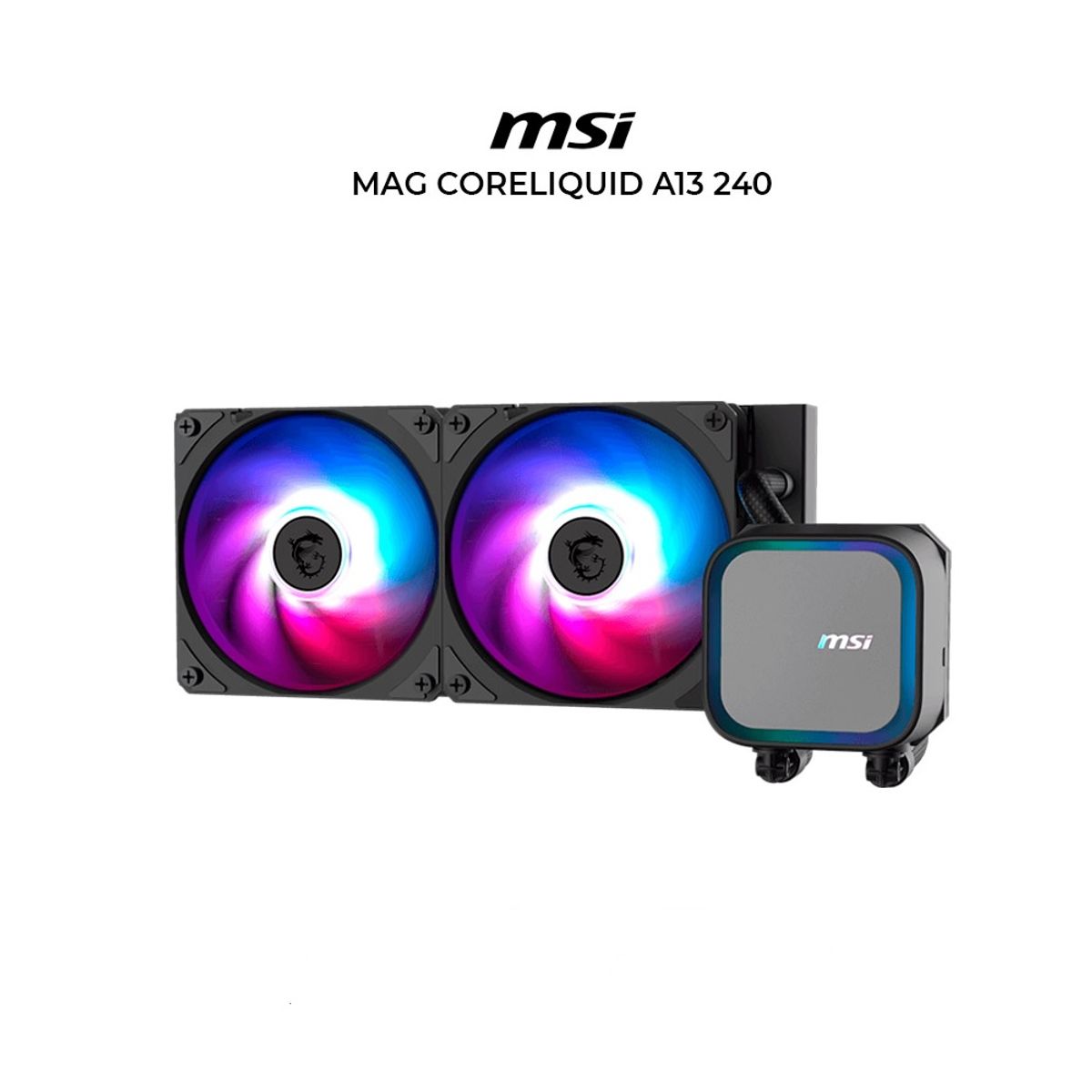 MSI - Sistema de Refrigeración MSI MAG CORELIQUID A13 240 Negro 2x120mm Fans
