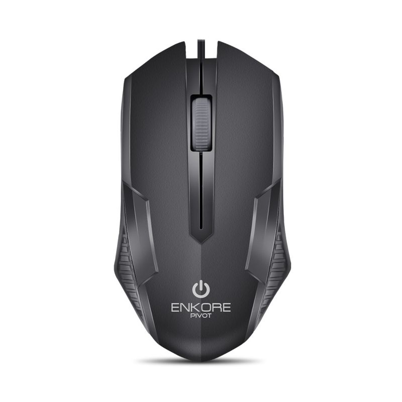ENKORE - Mouse Óptico Alámbrico 1200 DPI Enkore Pivot EKM 105 Negro