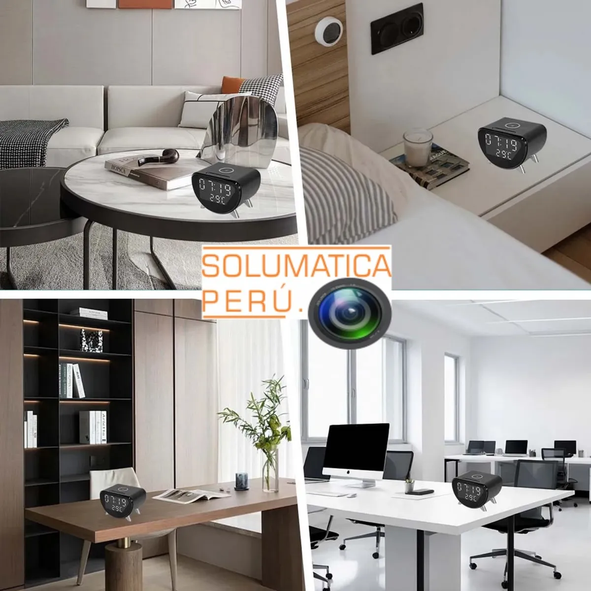 OEM - Camara Espia Wifi Despertador FullHD Para Celular - 128Gb Indetectable