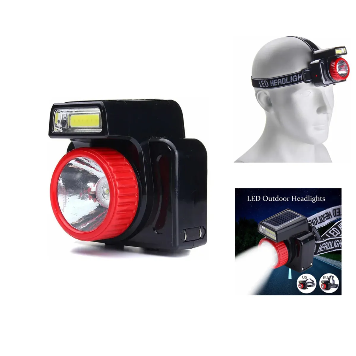 OEM - Linterna de Cabeza Minera Frontal Recargable para Senderismo LP-529