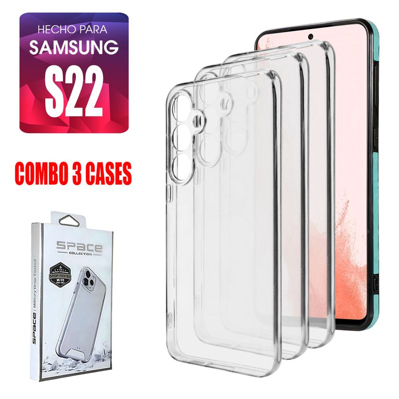 ASIA IMPORT - Combo Case Space Transparente Para Samsung S22
