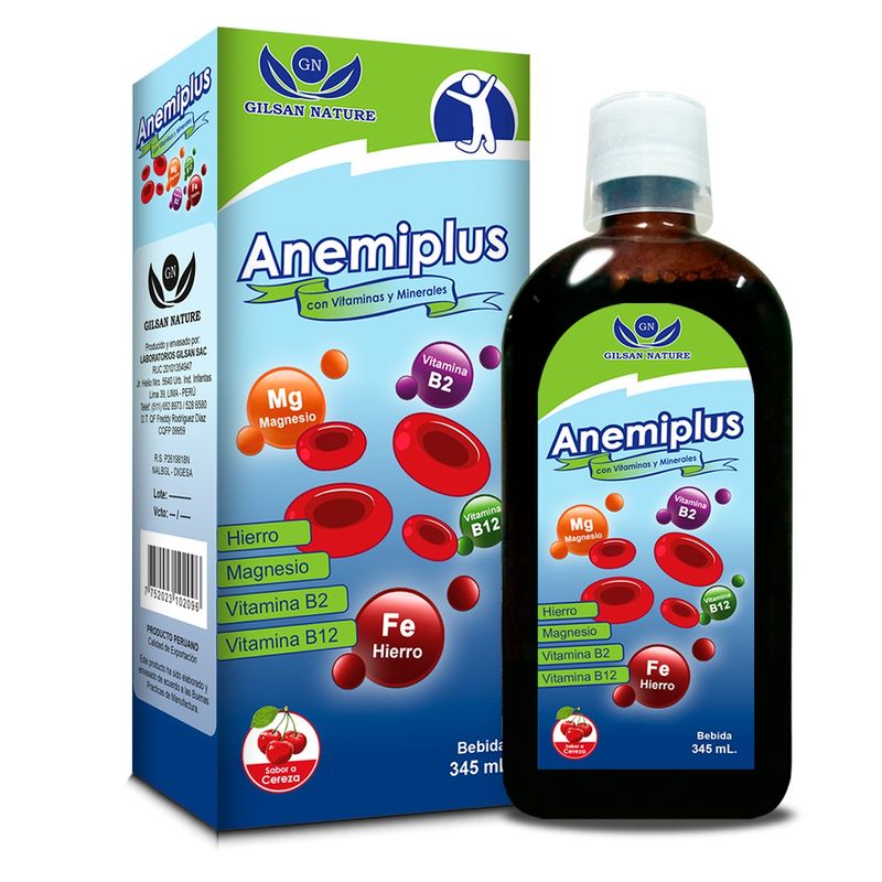GENERICO - ANEMIPLUS 345ML PACK X 2 - COADYUVANTE PARA COMBATIR LA ANEMIA