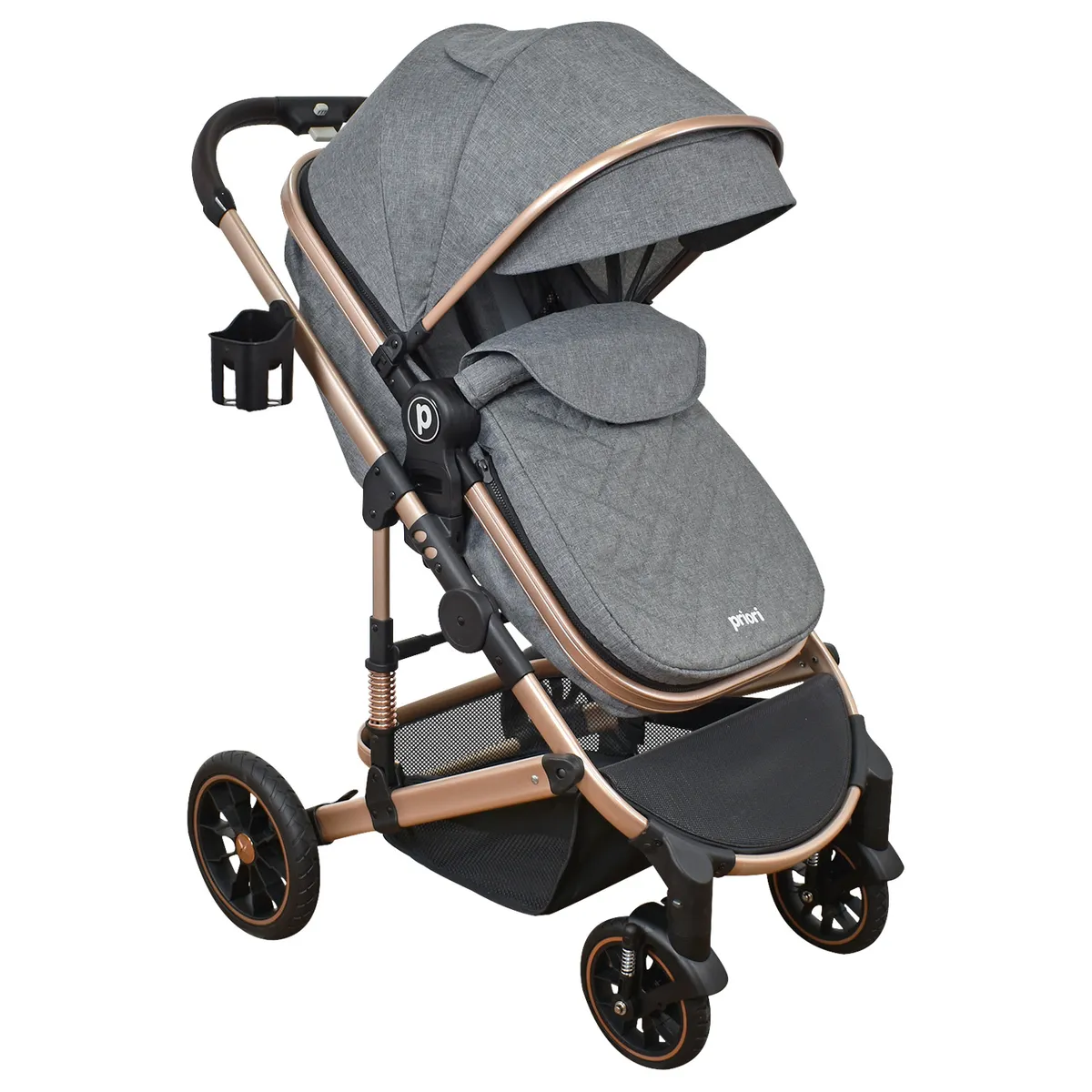 PRIORI - Coche Bebé 4 en 1 Travel System Priori Cris Gris