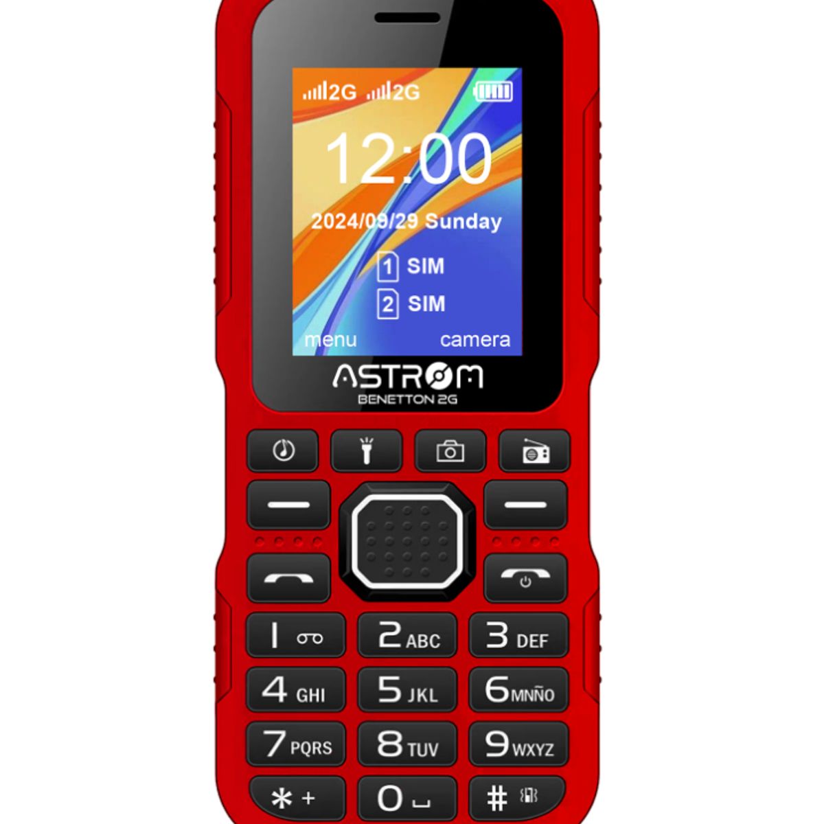 ASTROM - Celular Astrom 1701H Dual Sim 2G Color Rojo 2.4 benethon capacidad Dual SIM