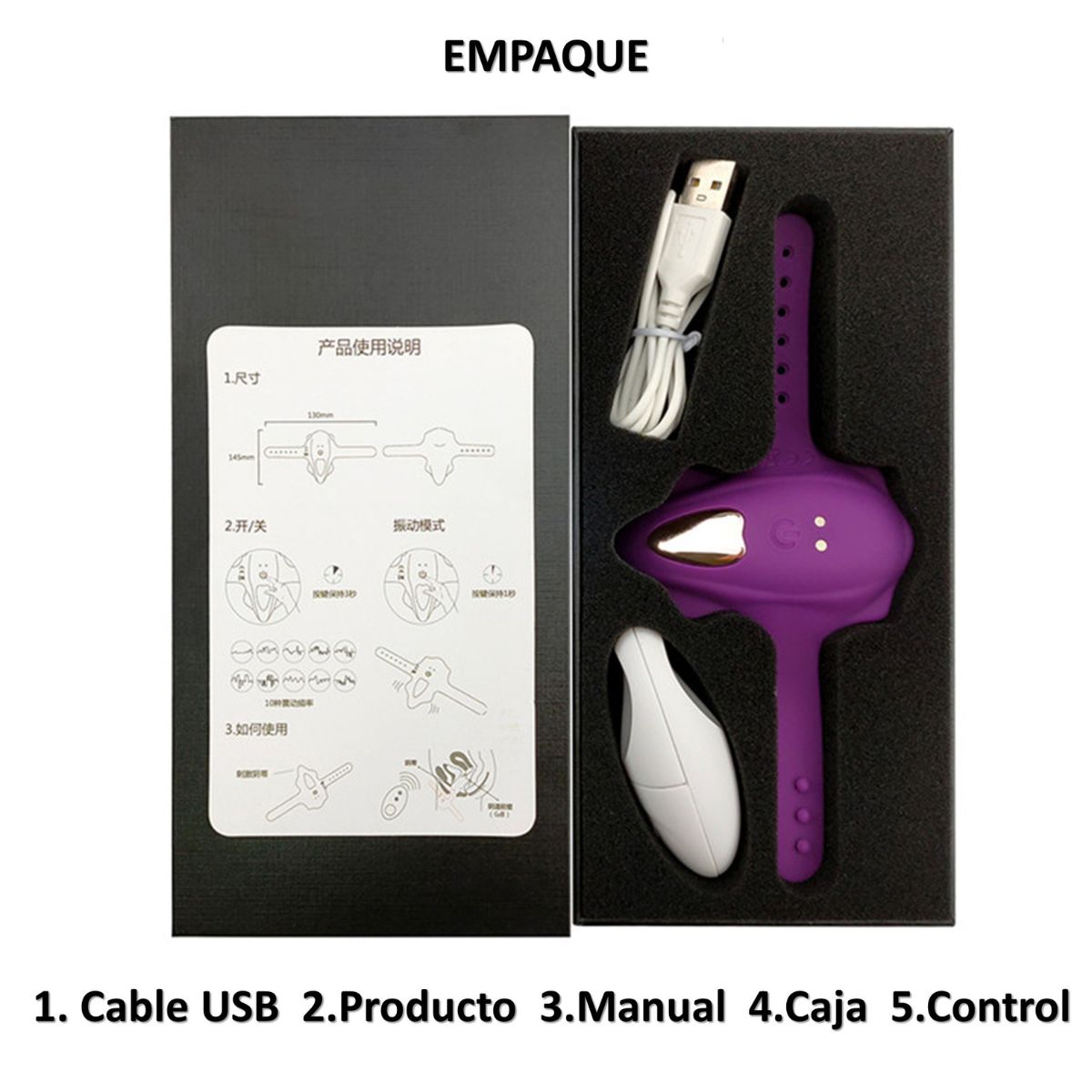 GENERICO - Vibrador bragas portatil - Morado