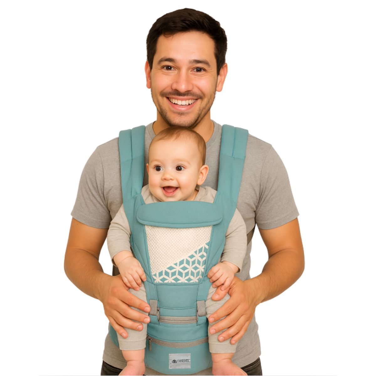 GENERICO - Canguro para Bebe Ergonómico 3 en 1 Celeste verdoso