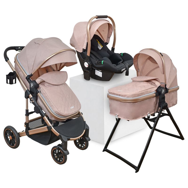 PRIORI - Coche Bebé 4 en 1 Travel System Priori Cris Rosa