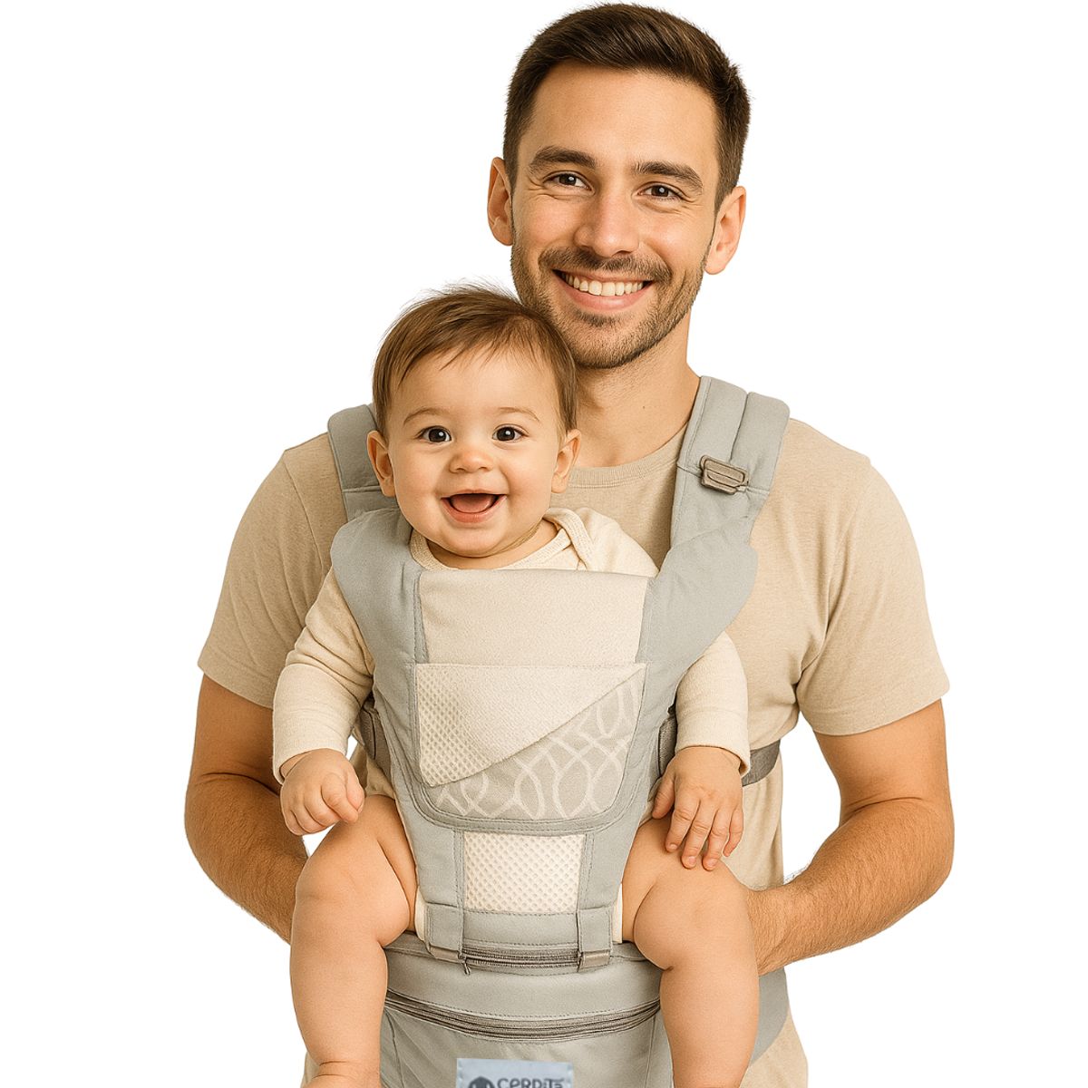 GENERICO - Canguro para Bebe Ergonómico 3 en 1 Gris