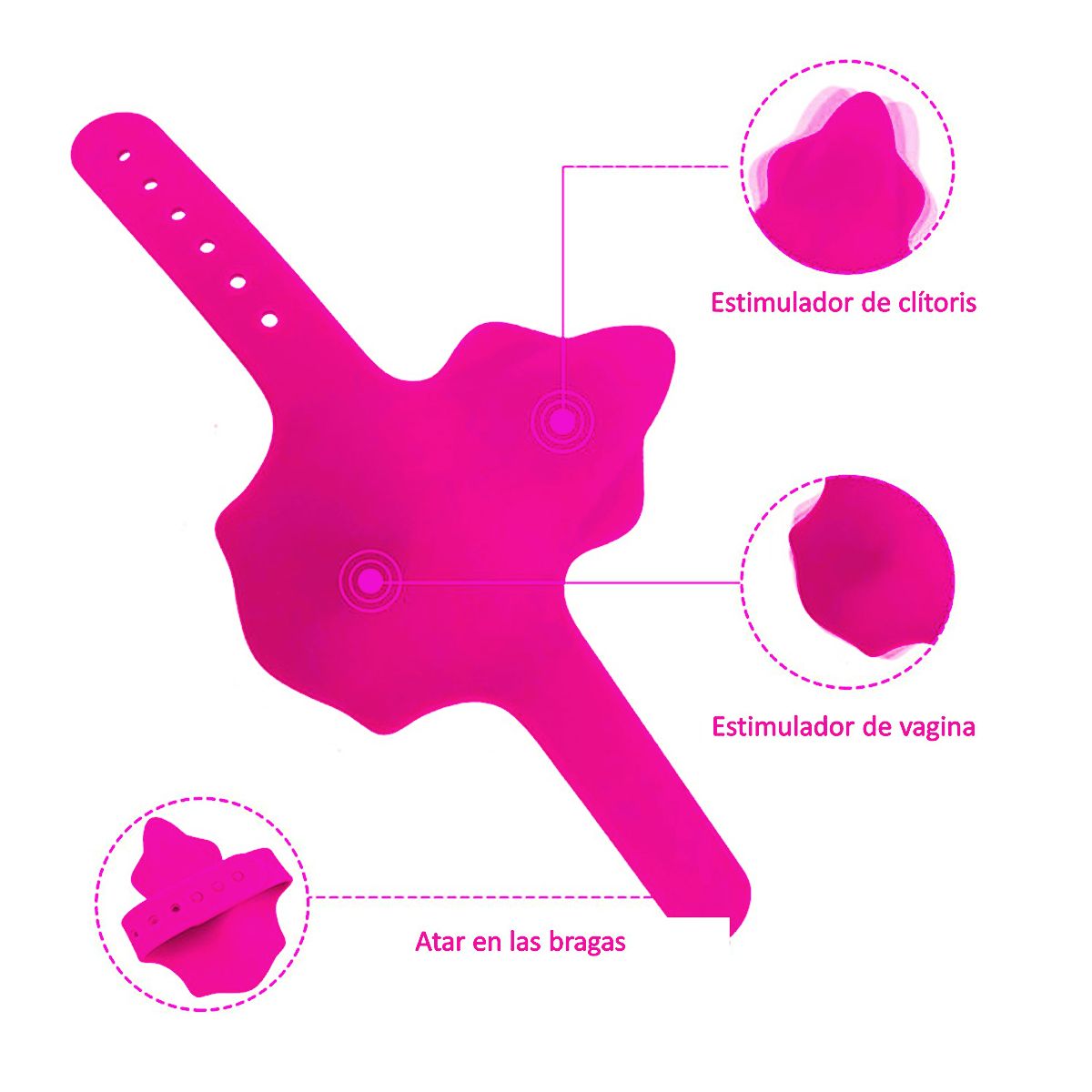 GENERICO - Vibrador bragas portatil - Rosado