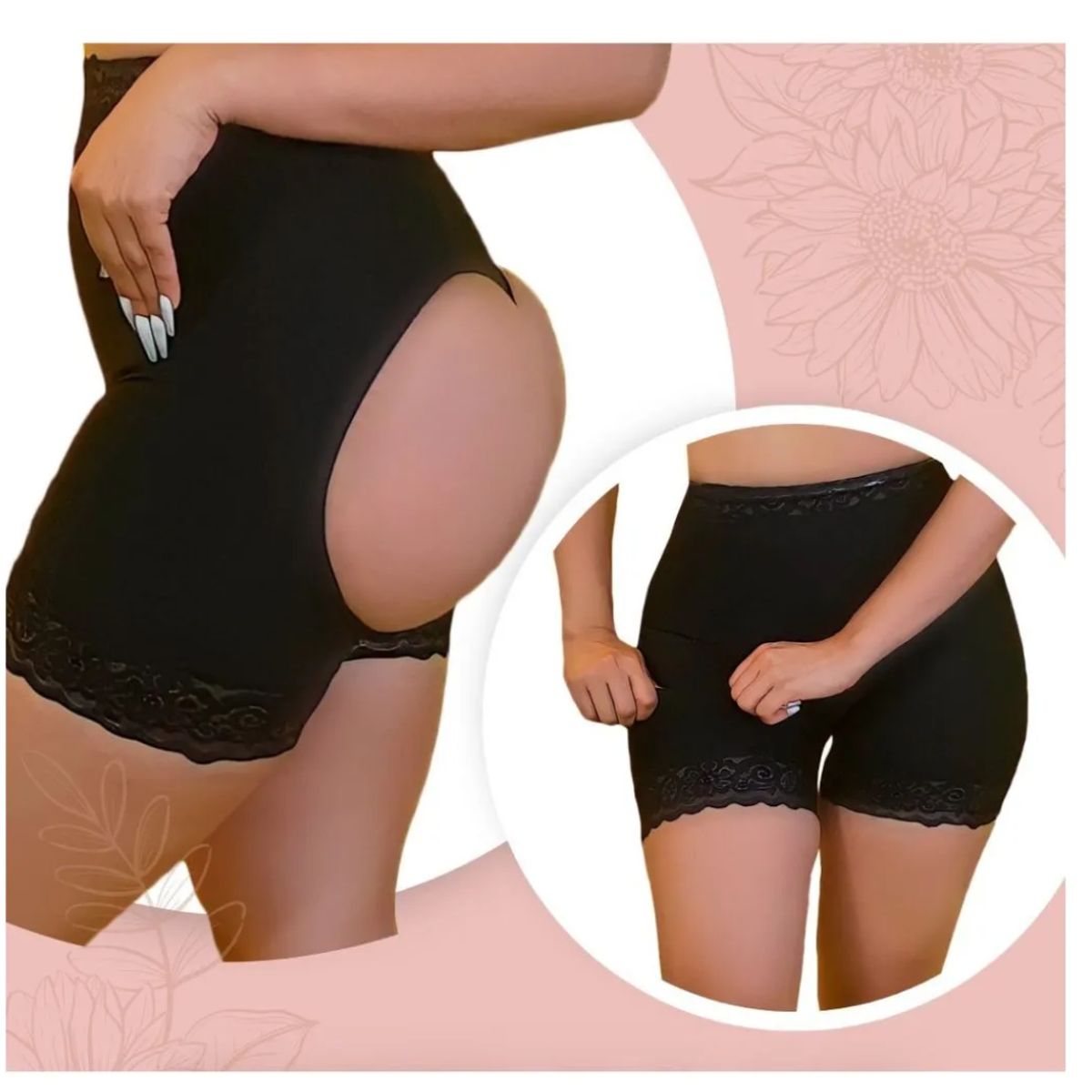 GENERICO - Short faja levanta gluteos sin malla