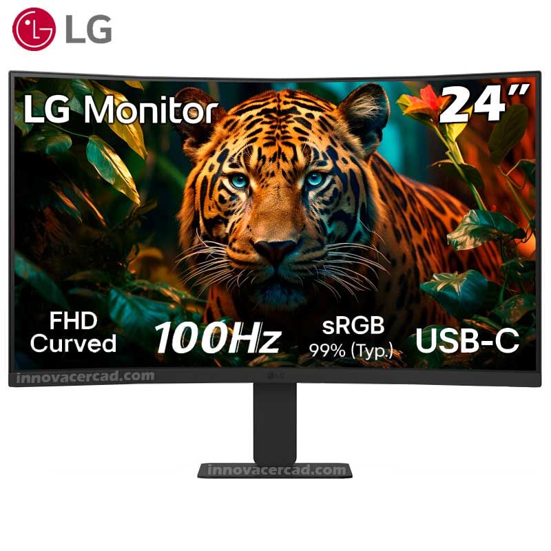LG - Monitor LG 24U421A-B Curvo 1500R 238 FHD VA HDMI  USB-C 15W