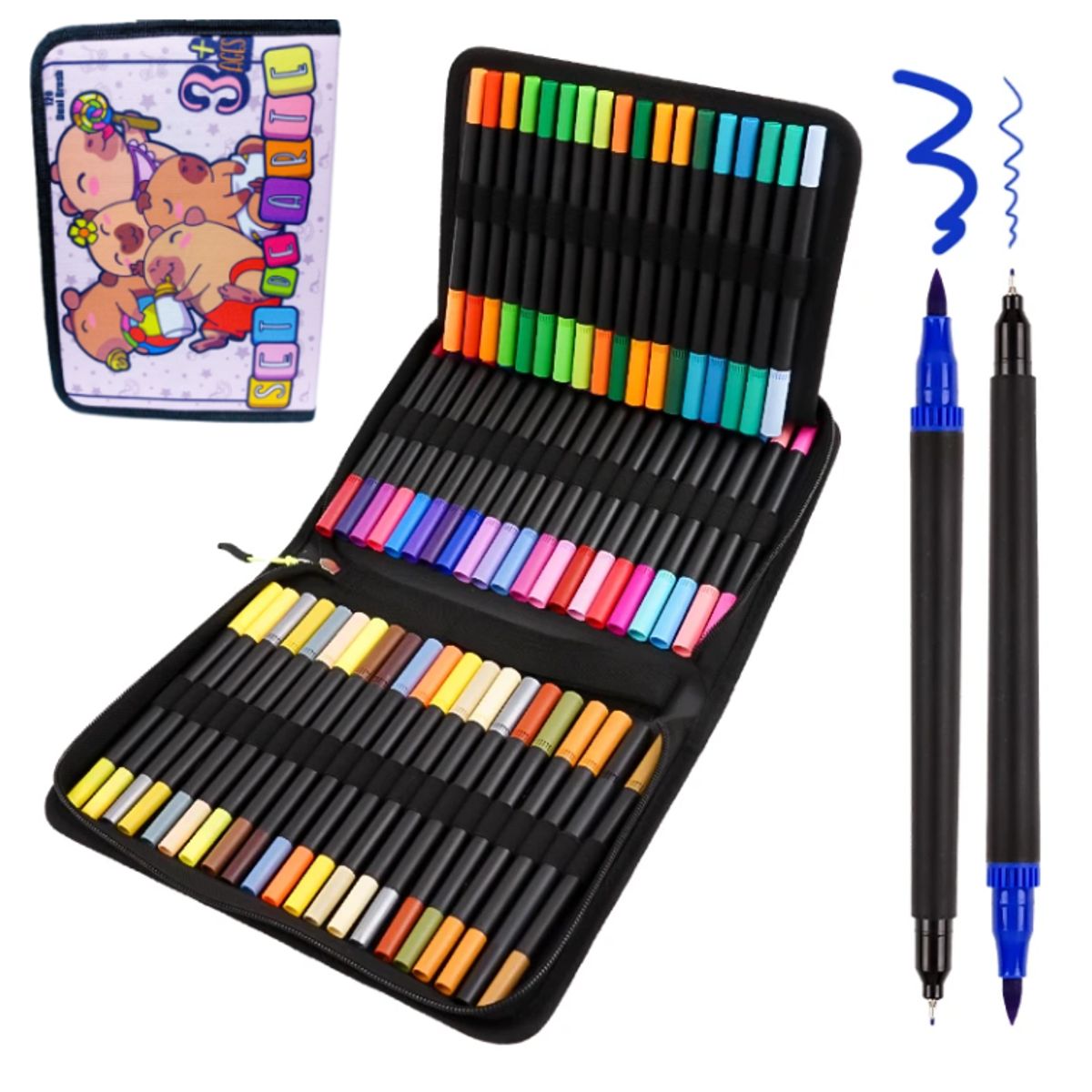 GENERICO - PLUMONES DUAL BRUSH 120 COLORES - CAPIBARA