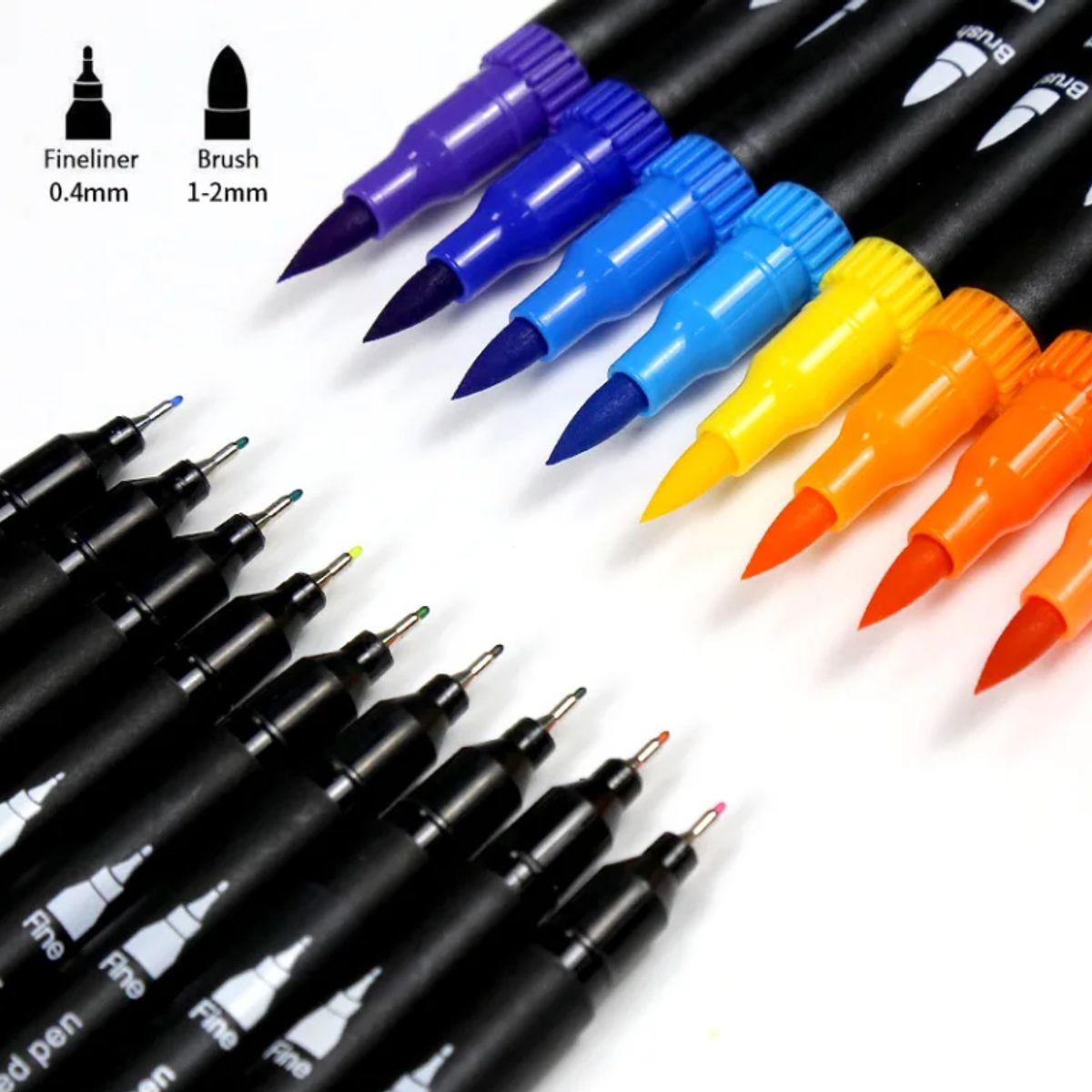 GENERICO - PLUMONES DUAL BRUSH 120 COLORES - CAPIBARA