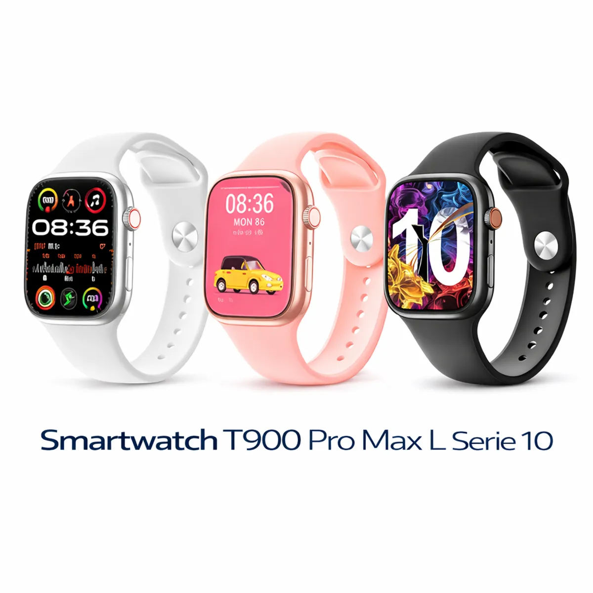 GENERICO - SET SMARTWATCH T900 PRO MAX L ROSADO