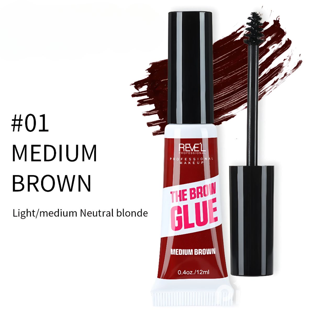 REVE'L PROFESSIONAL - TINTE PARA CEJAS Y  PESTAÑAS 01 MEDIUM BROWN - REVE´L