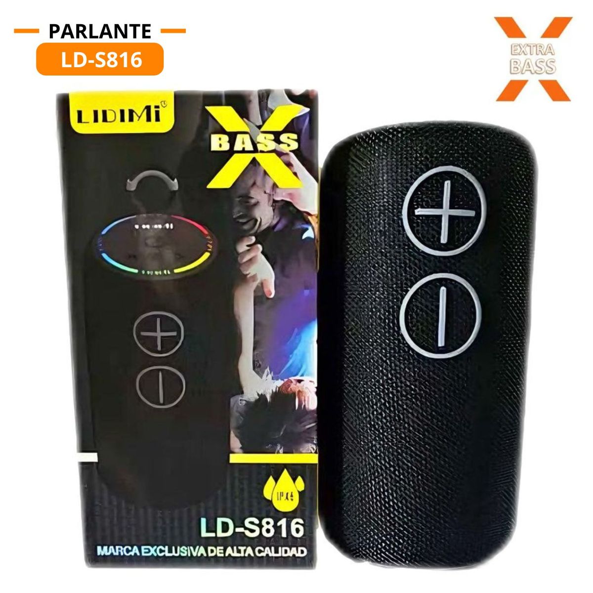 LIDIMI - Parlante Bluetooth Portátil LIDIMI LD-S816  20W X-BASS Luces RGB FM TWS