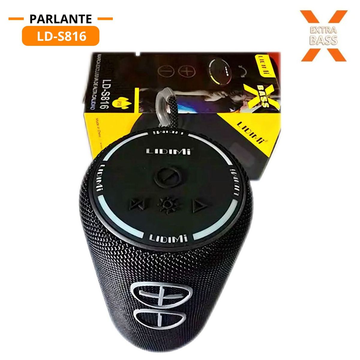LIDIMI - Parlante Bluetooth Portátil LIDIMI LD-S816  20W X-BASS Luces RGB FM TWS
