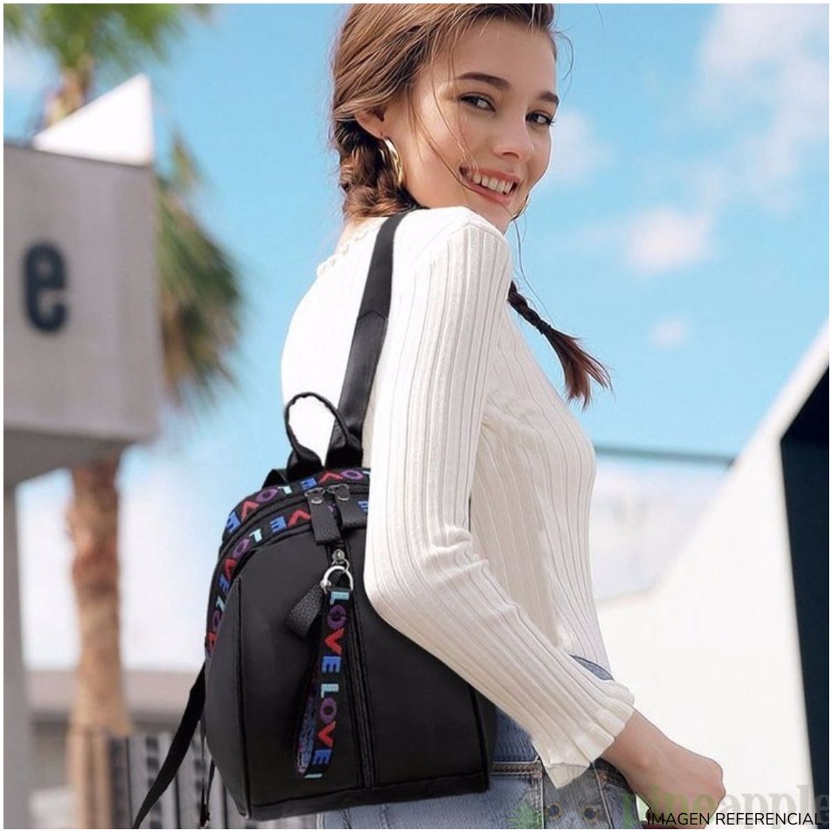 GENERICO - Mochila LOVE coreana kawaii