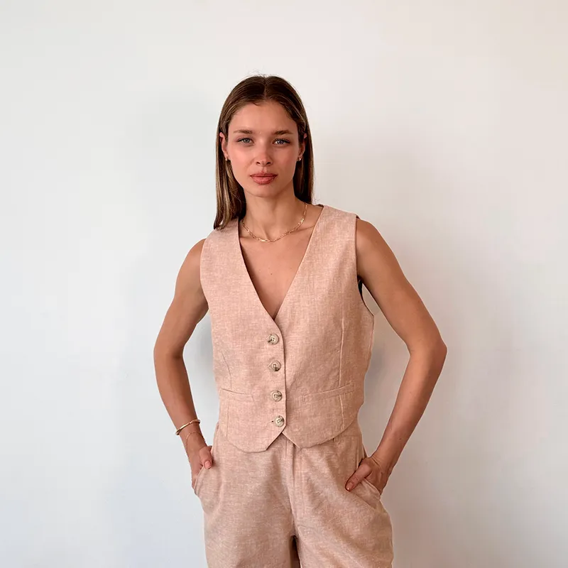 EVANIC - CHALECO DE SASTRE LINO