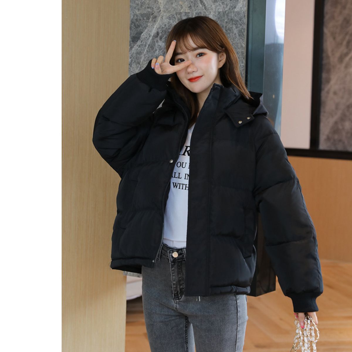 GENERICO - Casaca Puffy Acolchada con Capucha