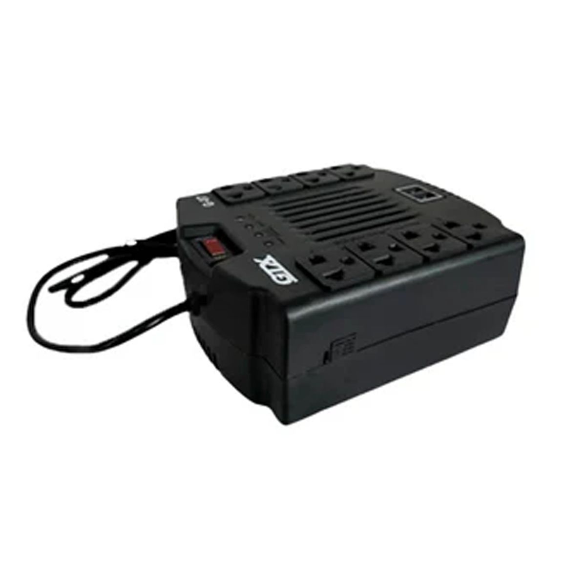 GENERICO - Estabilizador de Voltaje GTX G-07 1200VA con 8 Tomas y 2 USB