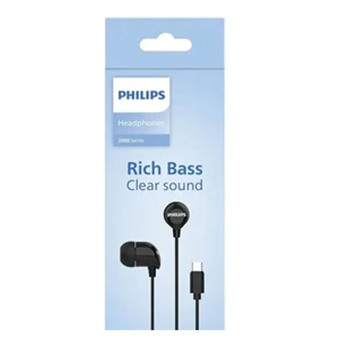 PHILIPS - Audífono con micrófono Philips In-Ear Type-C TAE2146BK Black