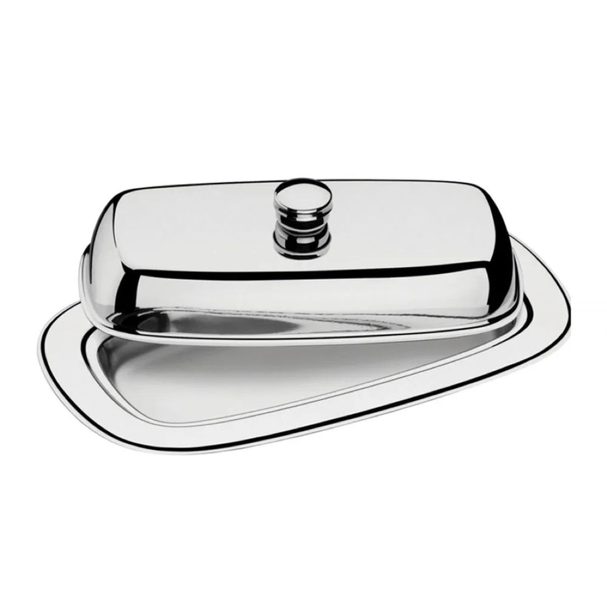 TRAMONTINA - MANTEQUILLERA CON TAPA SERVICE TRAMONTINA