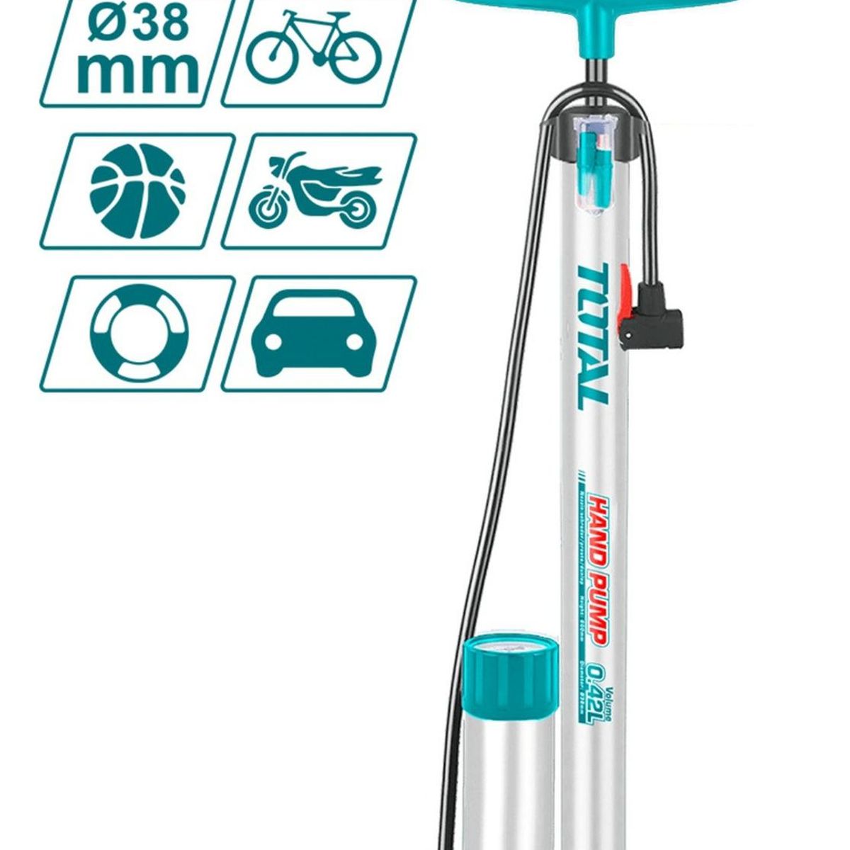 TOTAL - Inflador portátil 140psi Total