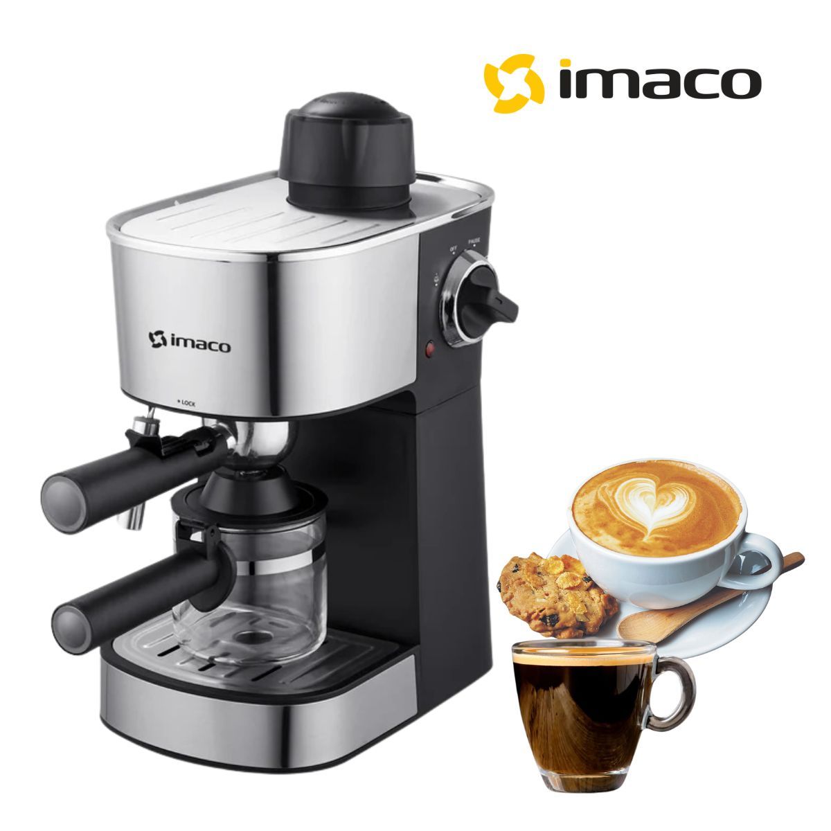 IMACO - Cafetera Espresso de 4 Tazas Imaco