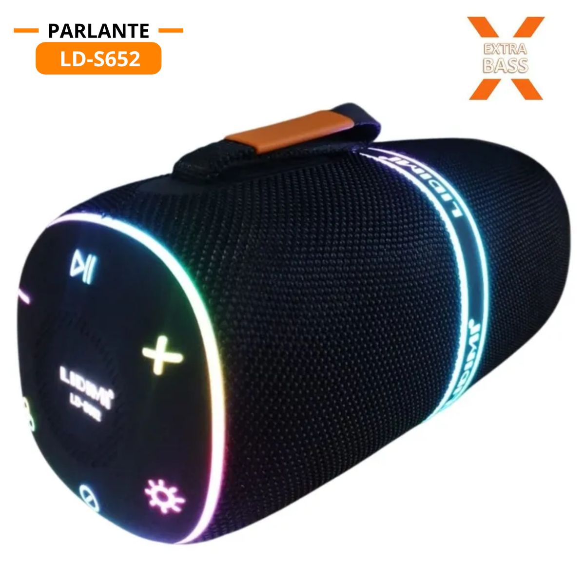 LIDIMI - Parlante Bluetooth Lidimi LD-S652 30W X-BASS con Luces RGB USB y Radio FM