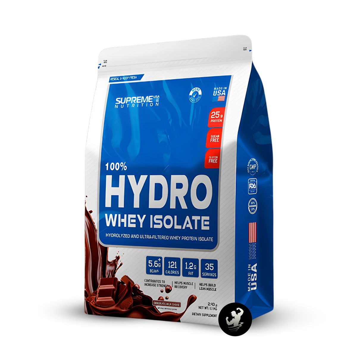 SUPREME NUTRITION - Proteína 100% Hydrowhey Isolate 2.43 lb - Chocolate Milkshake