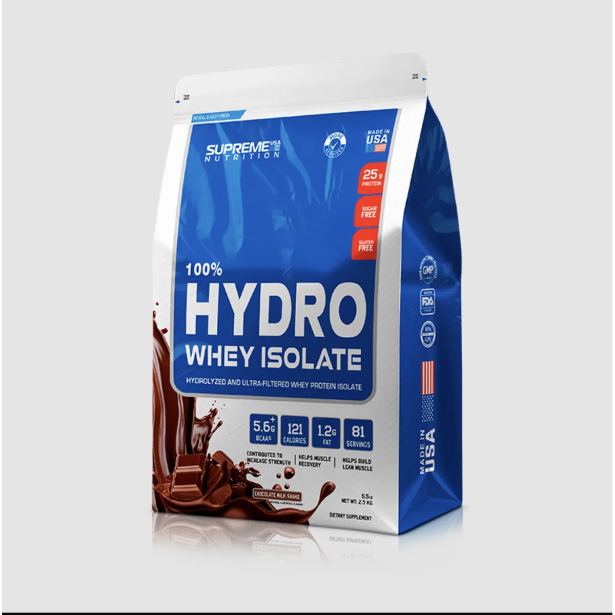 SUPREME NUTRITION - Proteína 100% Hydrowhey Isolate 5.5 lb - Chocolate Milkshake