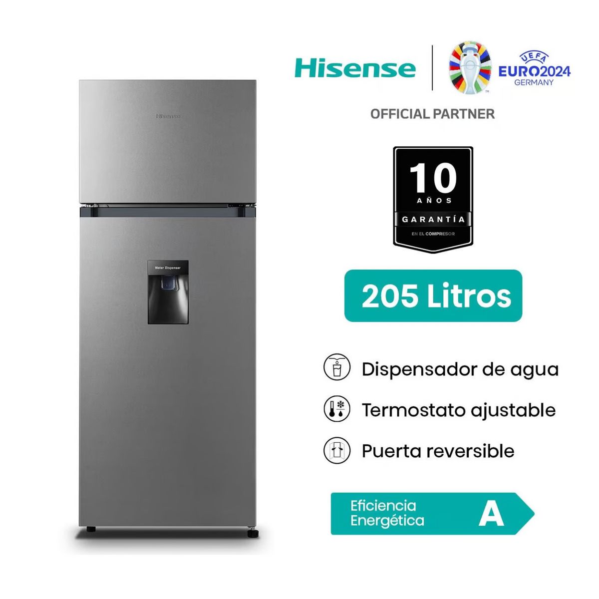 HISENSE - Refrigeradora Hisense 205L Top Mount RD267H