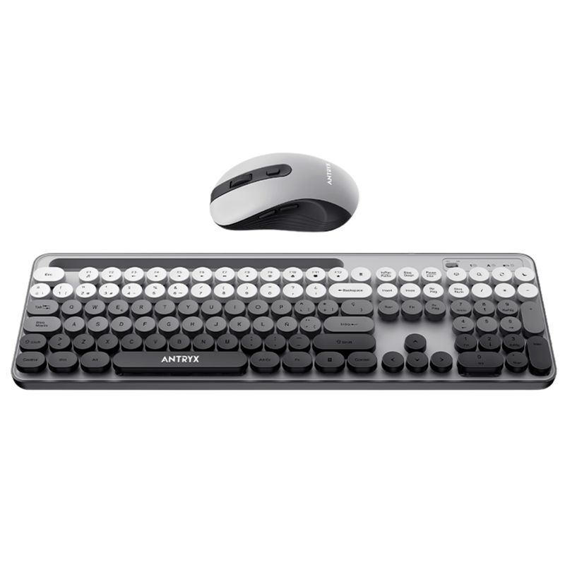 ANTRYX - Kit Antryx Teclado y Mouse Inalámbrico WS-970 Gris