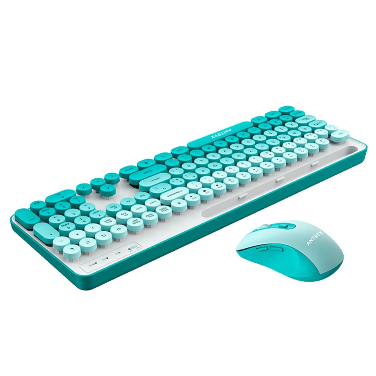 ANTRYX - Kit Antryx Teclado y Mouse Inalámbrico WS-970 Verde