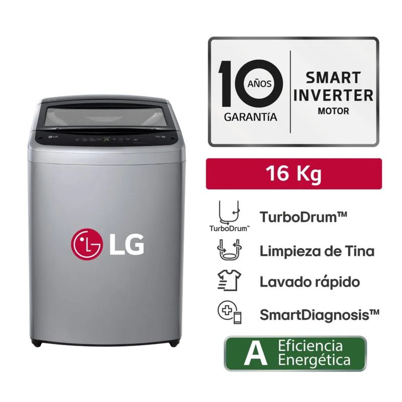 LG - Lavadora LG WT16DVTB 16 Kg Gris