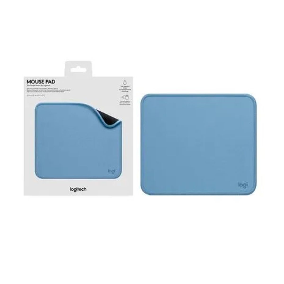 LOGITECH - PAD MOUSE LOGITECH 23cm x20cm  ANTI SALPICADURAS celeste