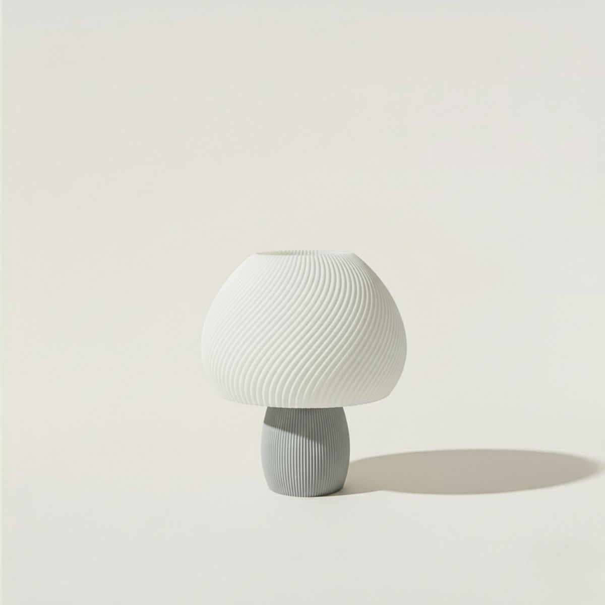 GENERICO - Lámpara Seta de impresión 3D blanco y gris