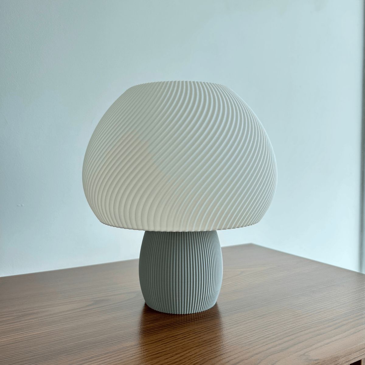 GENERICO - Lámpara Seta de impresión 3D blanco y gris