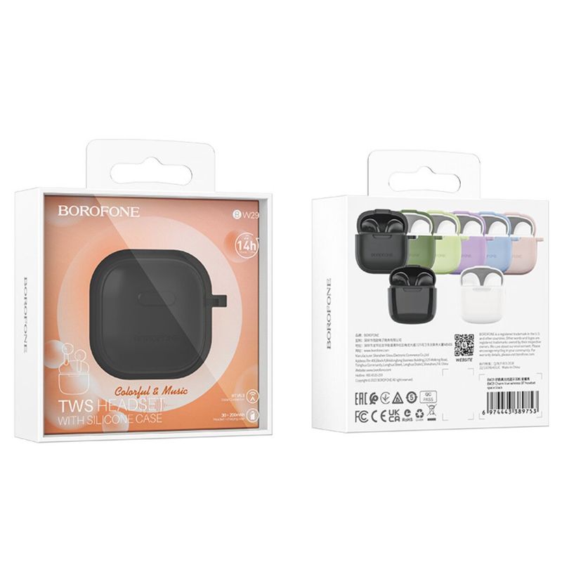 BOROFONE - AUDÍFONOS INALÁMBRICOS BLUETOOTH BOROFONE BW29  NEGRO