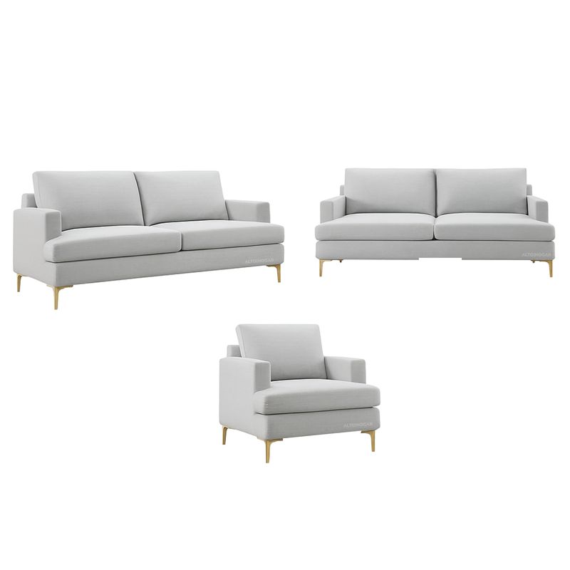 ALTO HOGAR - Juego de Sala 3 2 1 Zeika Alto Hogar Gris Claro