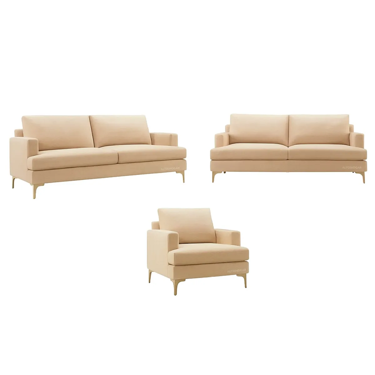 ALTO HOGAR - Juego de Sala 3 2 1 Zeika Alto Hogar Beige