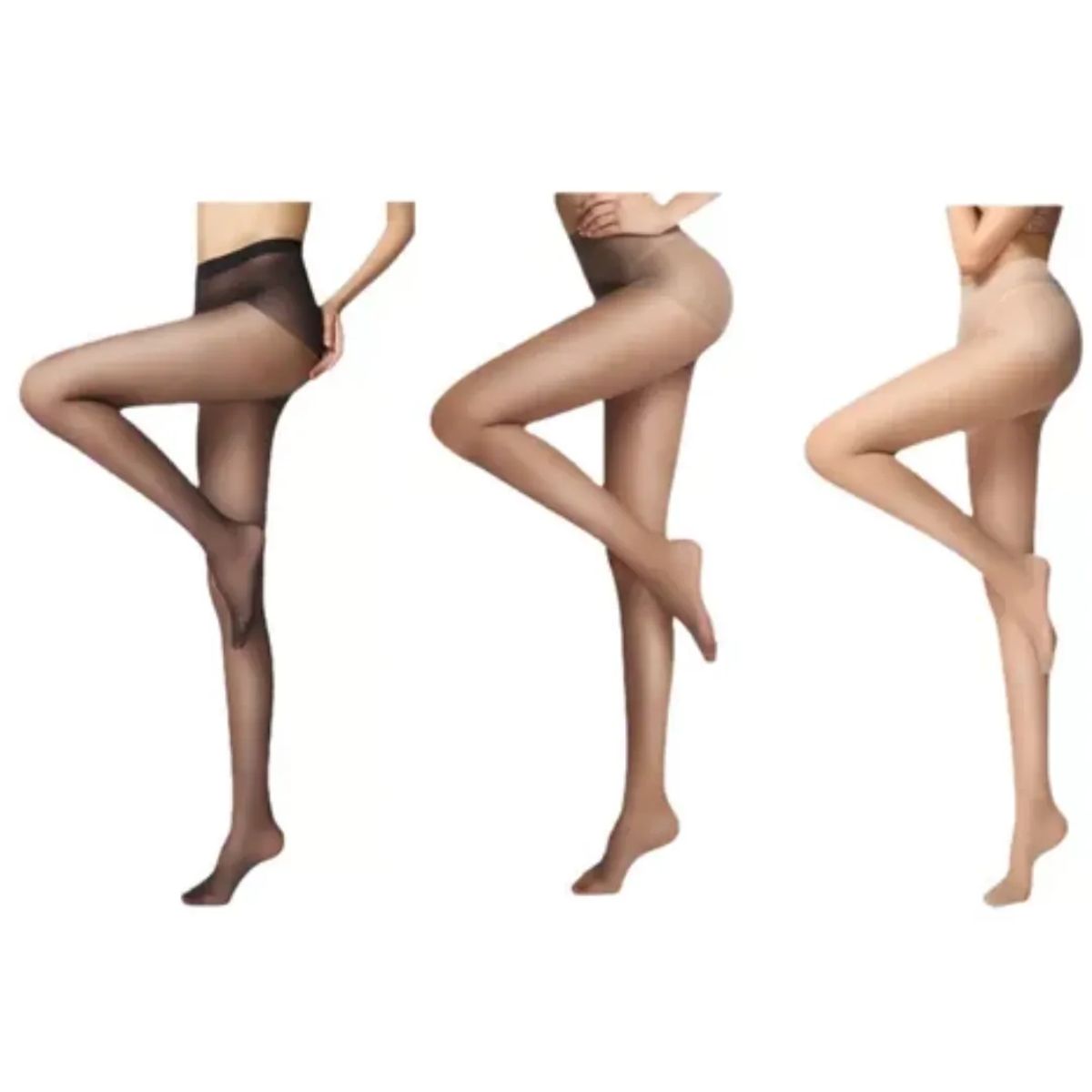 GENERICO - Pack 2 Panti, Panty Pantimedias Semi Transparente