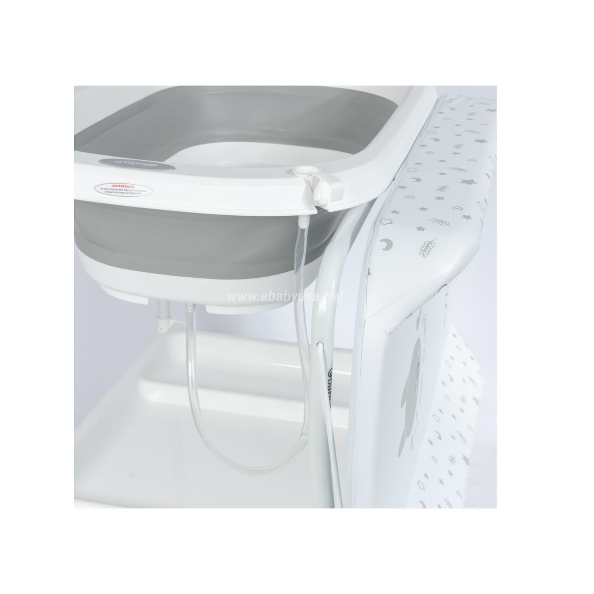 EBABY - Bañera cambiador plegable Blur Gris