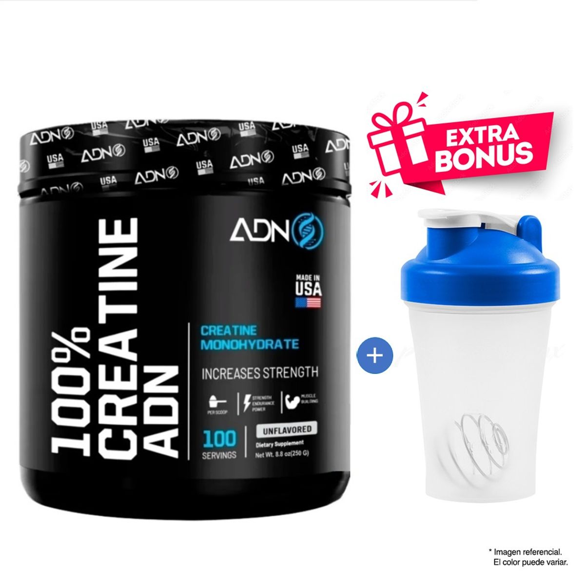 ADN - CREATINA 250 GR ADN NUTRITION Sabor NATURAL