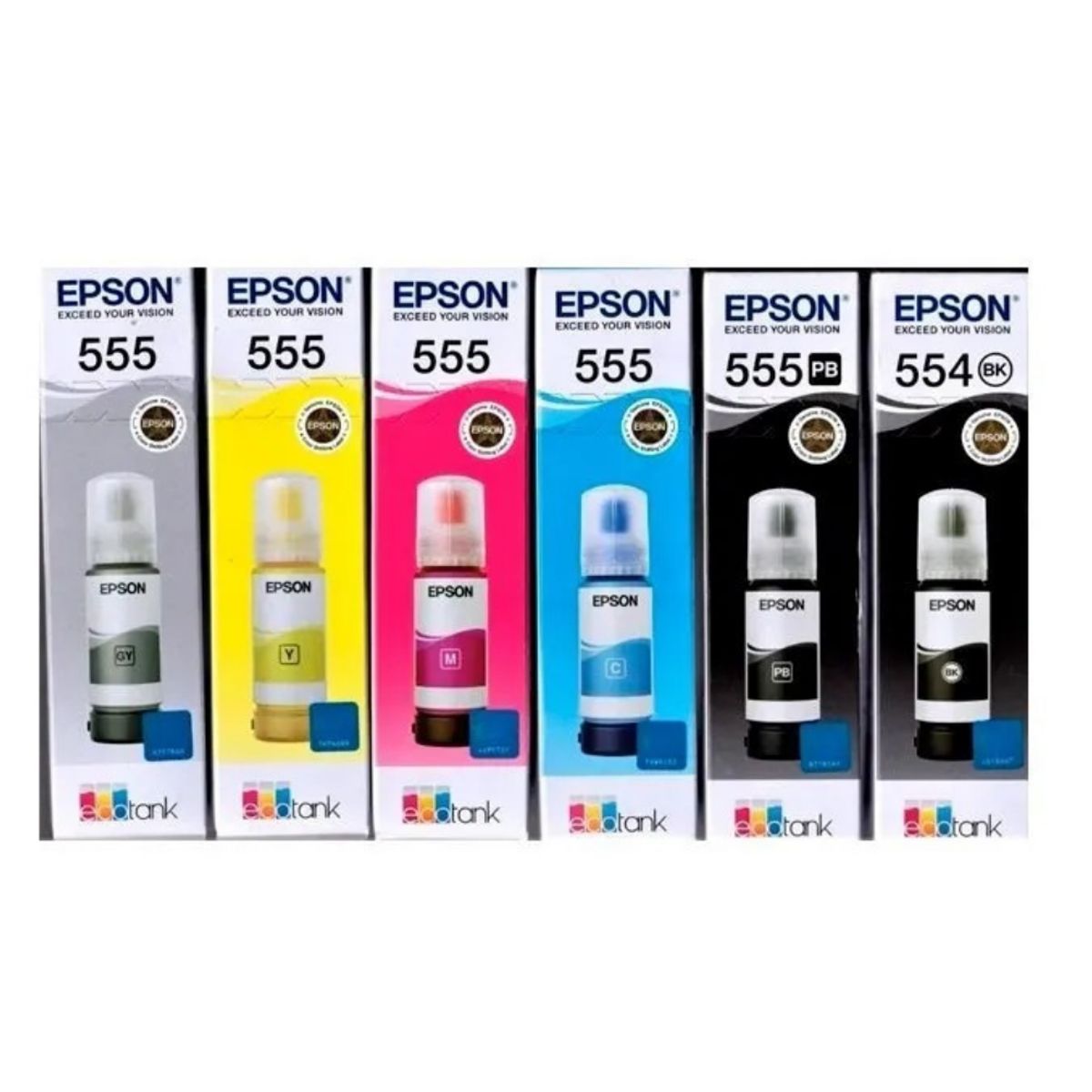 MALCREADO32367 - Kit Tinta Epson T554 y T555 Originales –  6 colores