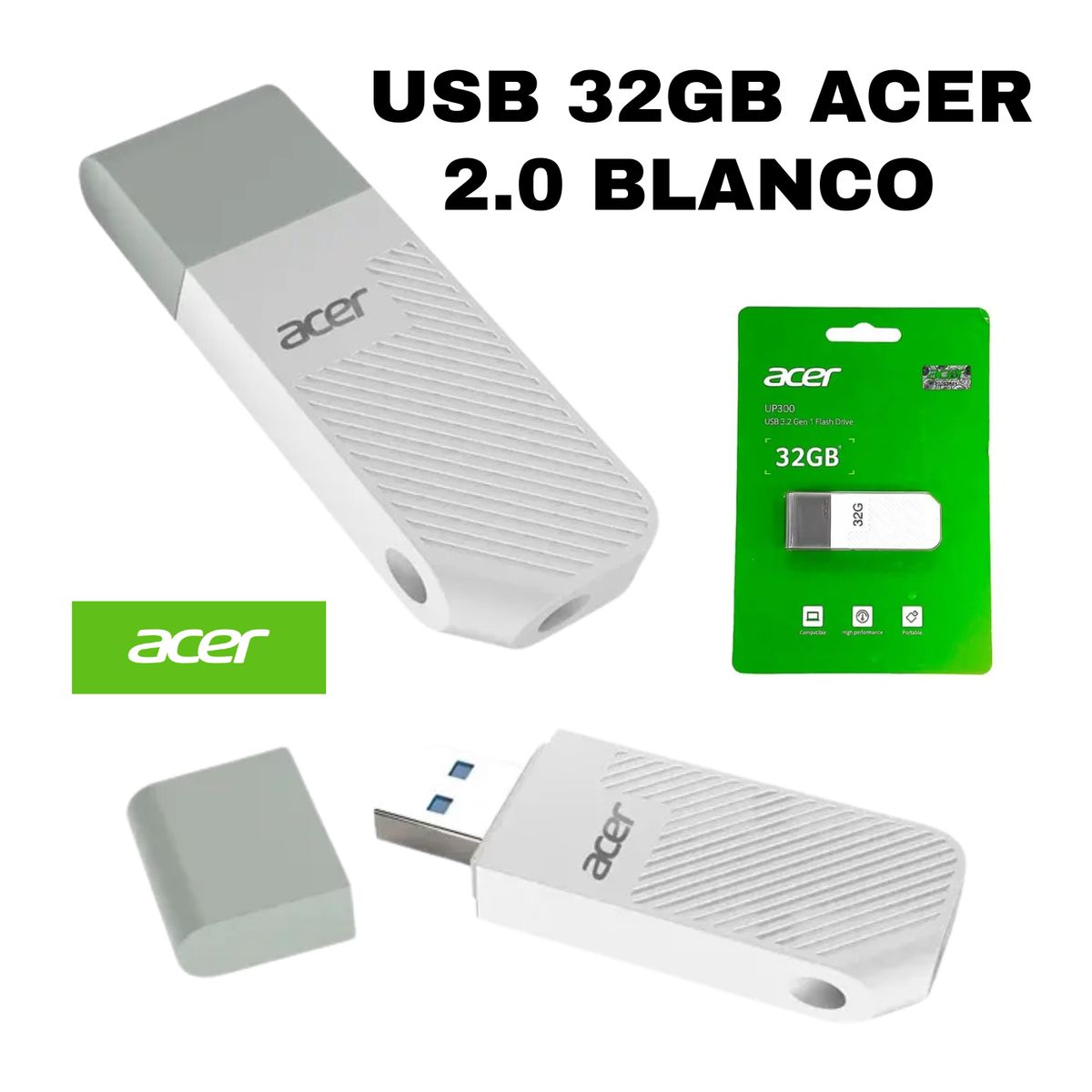 ACER - USB 32GB ACER 2.0 BLANCO UP200 UFD