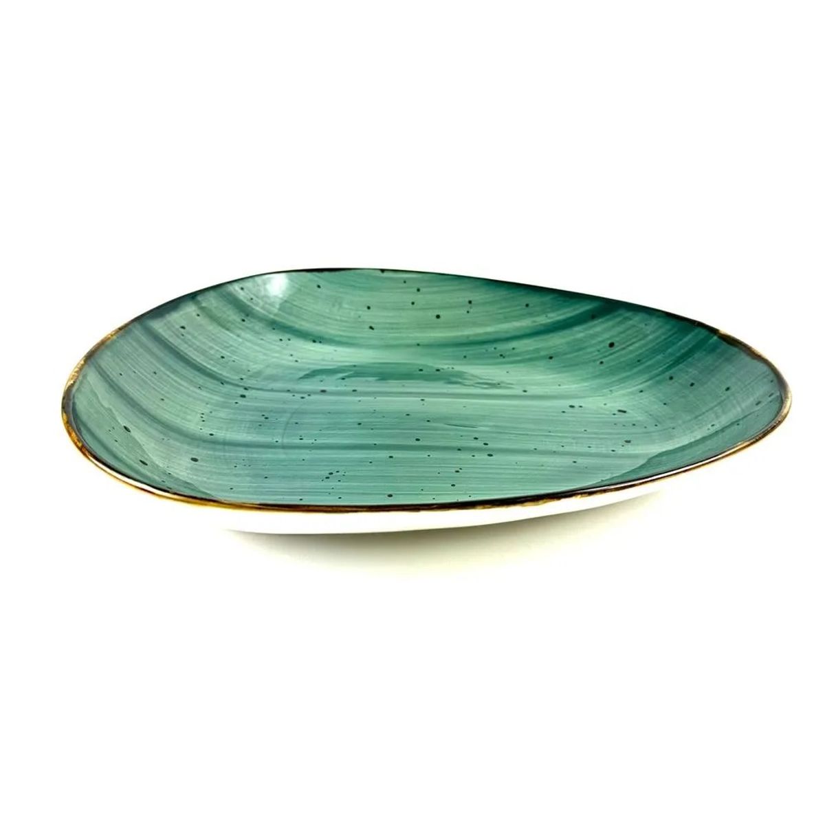 ICHIMATSU - Plato Hondo Verde de loza X6