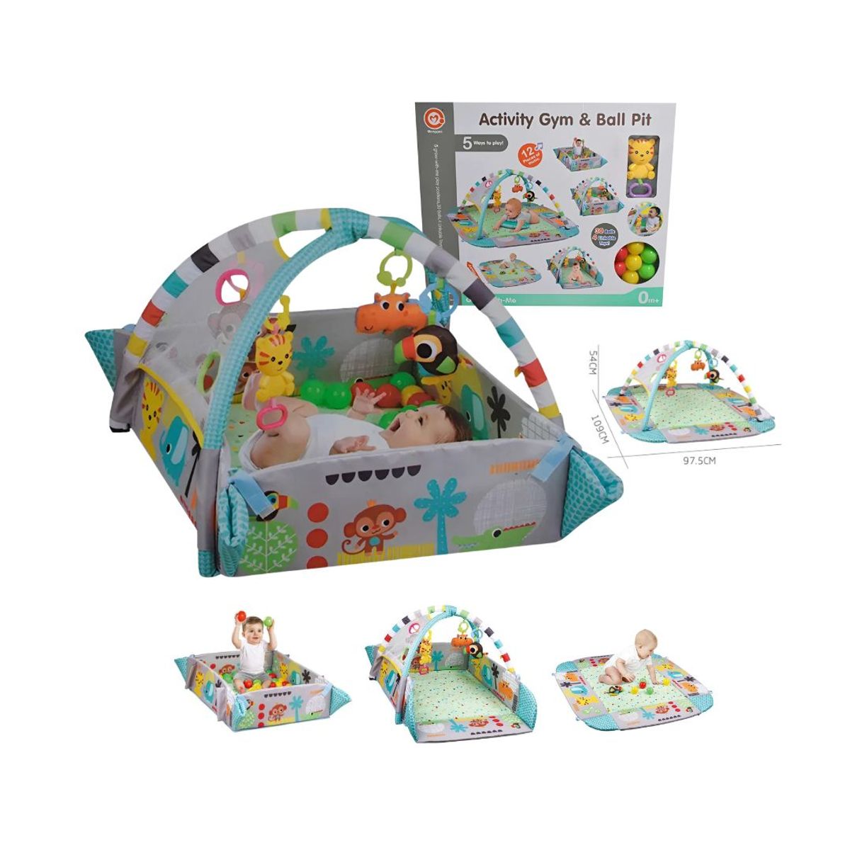 GENERICO - Gimnasio Musical con Pelotas Coloridas para Bebé Niño - 5en1